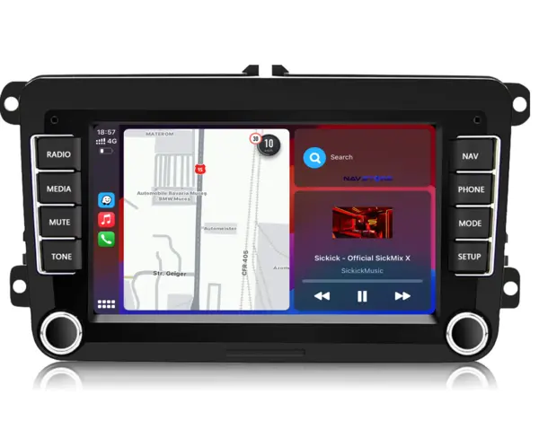 Navigatie Dedicata Volkswagen, 7Inch, 2Gb Ram, 64Gb stocare, Apple Carplay Android Auto