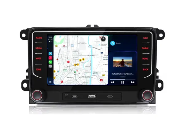 Navigatie Dedicata Volkswagen, 7Inch, 4Gb Ram, 64Gb stocare, Apple Carplay Android Auto