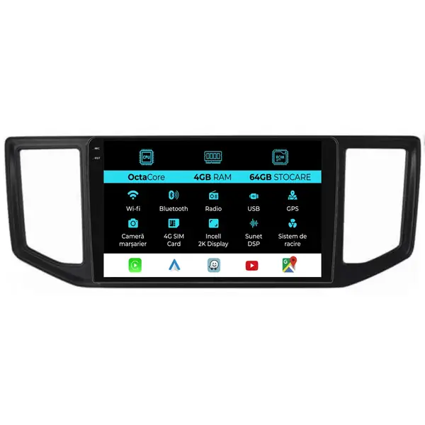 Navigatie Dedicata Volkswagen Crafter (2017-2021), 2K, 4Gb Ram, 64Gb Stocare, Carplay