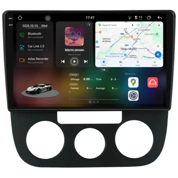 Navigatie Dedicata Volkswagen Jetta (2005 - 2018), 2K, 12Gb Ram, 256Gb Stocare, Android Auto, Carplay