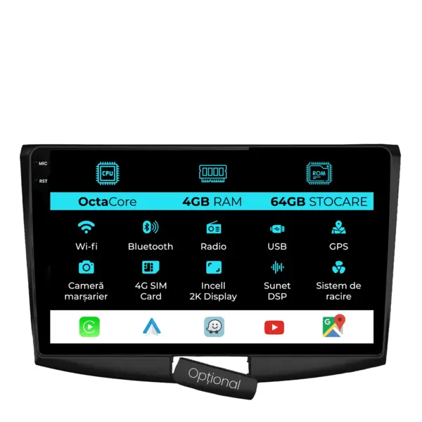 Navigatie Dedicata Volkswagen Passat B6 (2006 - 2011), 2K, 4Gb Ram, 64Gb Stocare, Android Auto, Carplay