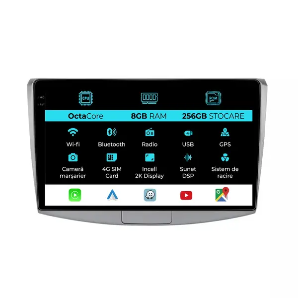 Navigatie Dedicata Volkswagen Passat B6 (2006 - 2011), 2K, 8Gb Ram, 256Gb Stocare, Android Auto, Carplay