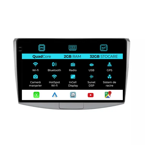 Navigatie Dedicata Volkswagen Passat B6 (2006 - 2011), 9 Inch, 2Gb Ram, 32Gb Stocare, Android Auto, Carplay