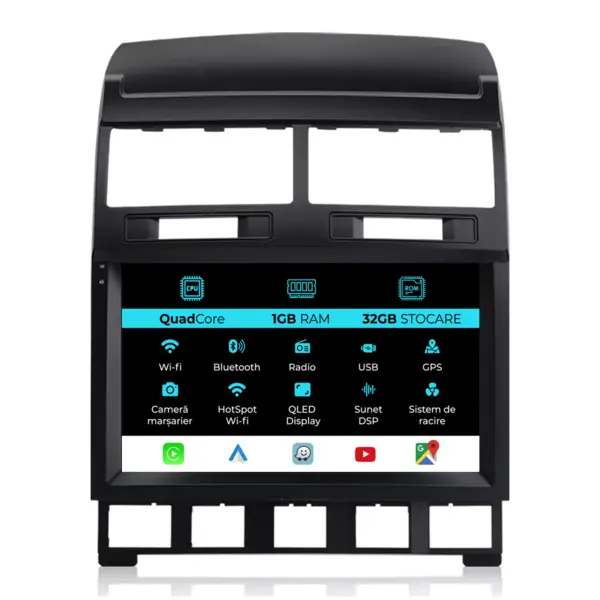 Navigatie Dedicata Volkswagen Touareg (2003 - 2010), 9 Inch, 1Gb Ram, 32Gb Stocare, Android Auto, Carplay