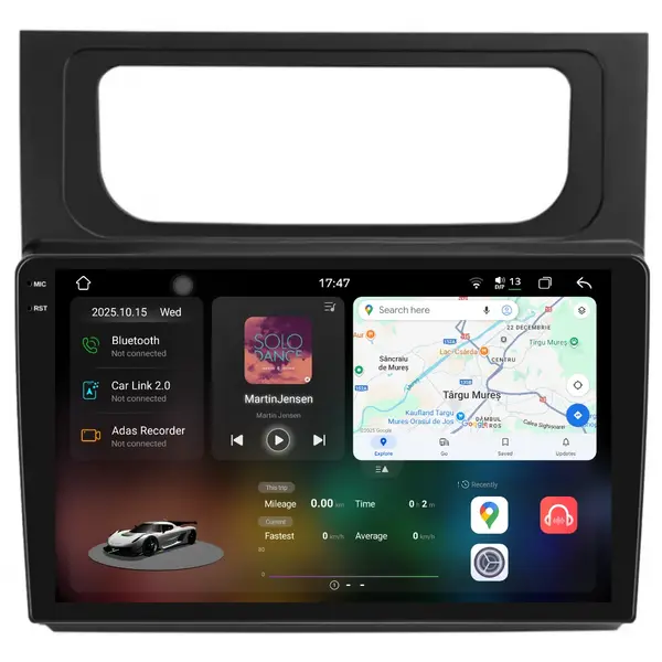 Navigatie Dedicata Volkswagen Touran (2010-2015), 2K, 12Gb Ram, 256Gb Stocare, Carplay