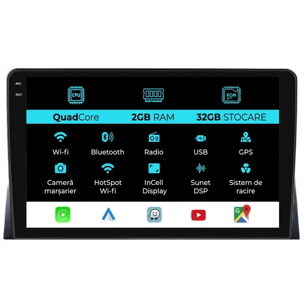 Navigatie Dedicata Volkswagen Transporter (2003 - 2015), 9 Inch, 2Gb Ram, 32Gb Stocare, Android Auto, Carplay