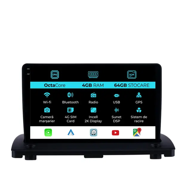 Navigatie Dedicata Volvo Xc90 (2002-2014), 2K, 4Gb Ram, 64Gb Stocare, Carplay