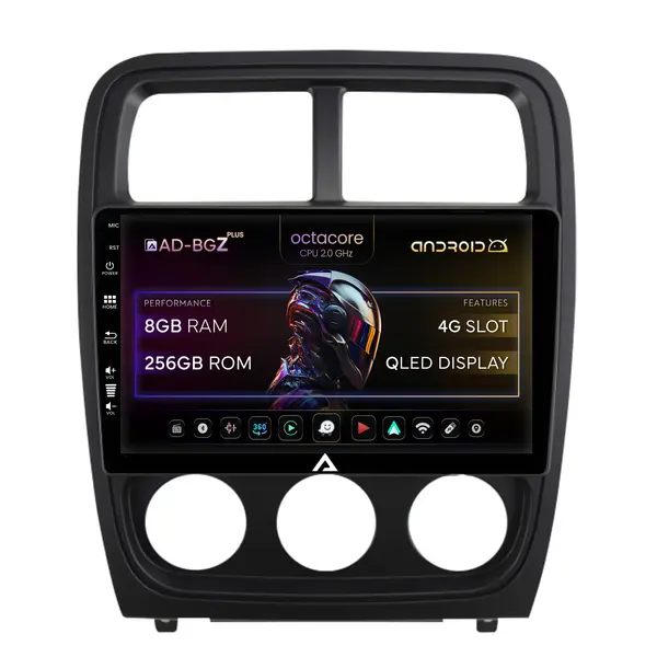 Navigatie Dodge Caliber (2010-2012), Android, Z-Octacore 8GB RAM + 256GB ROM, 9 Inch - AD-BGZ9008+AD-BGRKIT295V2