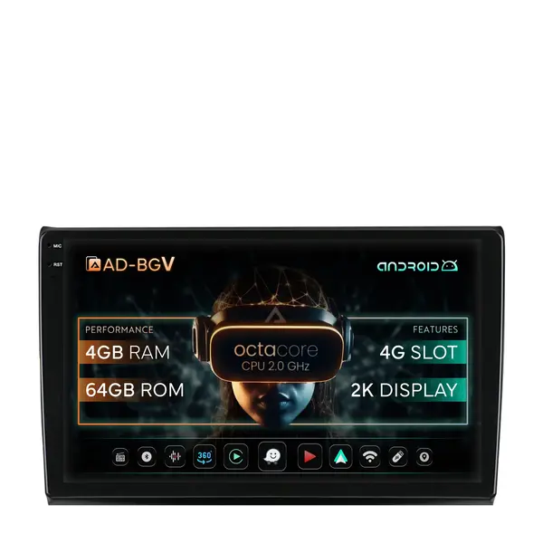 Navigatie Fiat Bravo (2006-2014), Android, V-Octacore 4GB RAM + 64GB ROM, 9.5 Inch - AD-BGV9004+AD-BGRKIT356