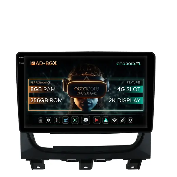 Navigatie Fiat Strada Idea (2011-2016), Android, X-Octacore 8GB RAM + 256GB ROM, 9.5 Inch - AD-BGX9008+AD-BGRKIT350