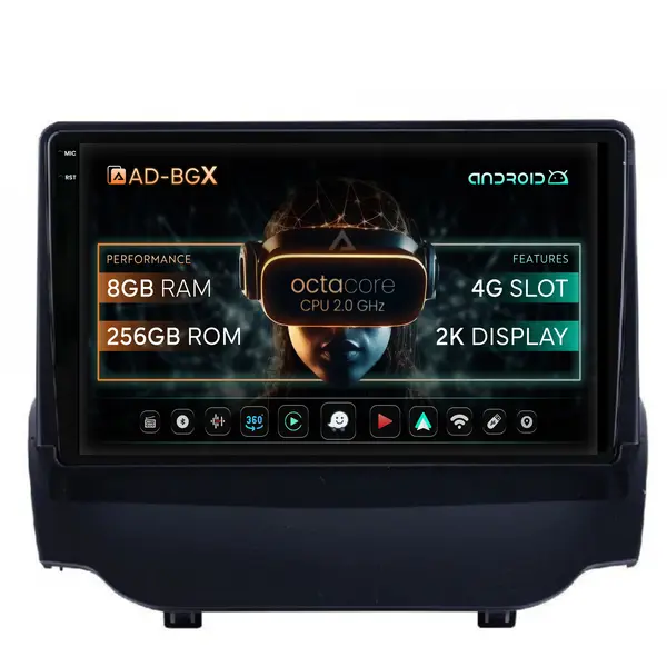 Navigatie Ford EcoSport (2013-16) Android, X-Octacore 8GB RAM + 256GB ROM, 9.5 Inch - AD-BGX9008+BGRKIT118