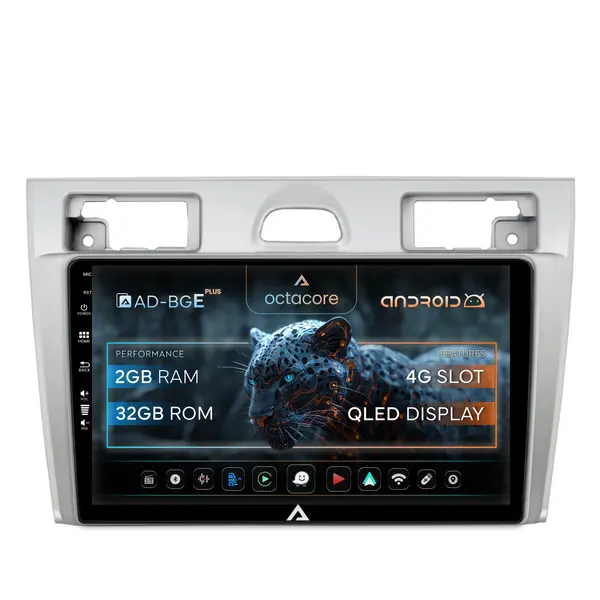 Navigatie Ford Fiesta (2002-2008), Android, E-Octacore 2GB RAM + 32GB ROM, 9 Inch - AD-BGE9002+AD-BGRKIT143