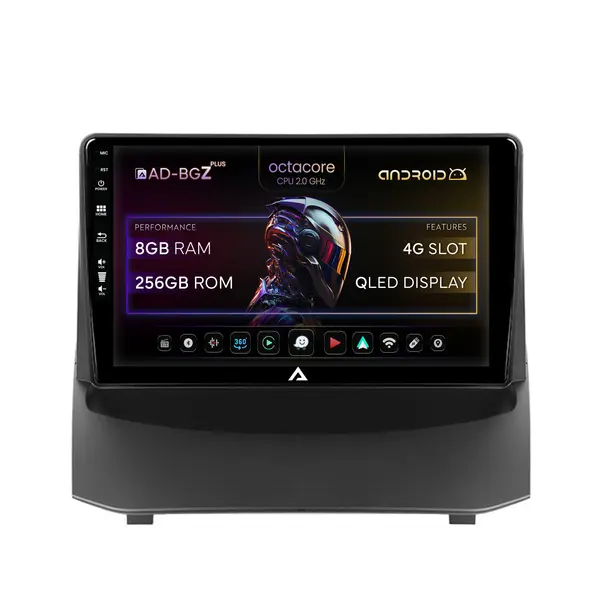 Navigatie Ford Fiesta (2009-2012), Android, Z-Octacore 8GB RAM + 256GB ROM, 9 Inch - AD-BGZ9008+AD-BGRKIT131-0912