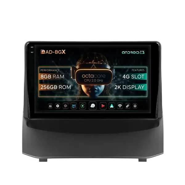 Navigatie Ford Fiesta (2013-2017), Android, X-Octacore 8GB RAM + 256GB ROM, 9.5 Inch - AD-BGX9008+AD-BGRKIT131-1317