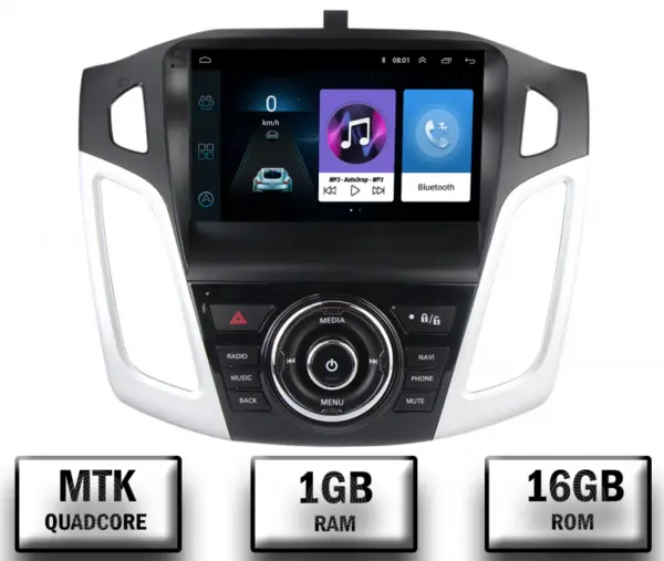 Navigatie Ford Focus 3 (2011-2019), Android 10, P-Quadcore 1GB RAM + 16GB ROM, 9 Inch - AD-BGP9001+AD-BGRKIT144