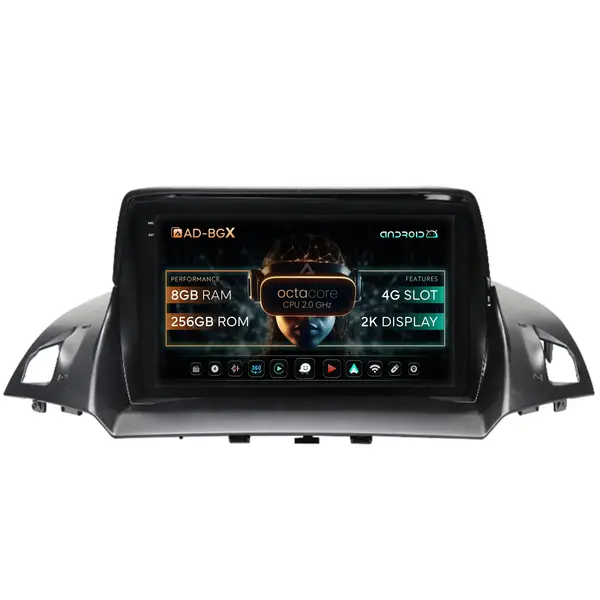 Navigatie Ford Kuga C-Max (2013-2018), Android, X-Octacore 8GB RAM + 256GB ROM, 9.5 Inch - AD-BGX9008+AD-BGRKIT114