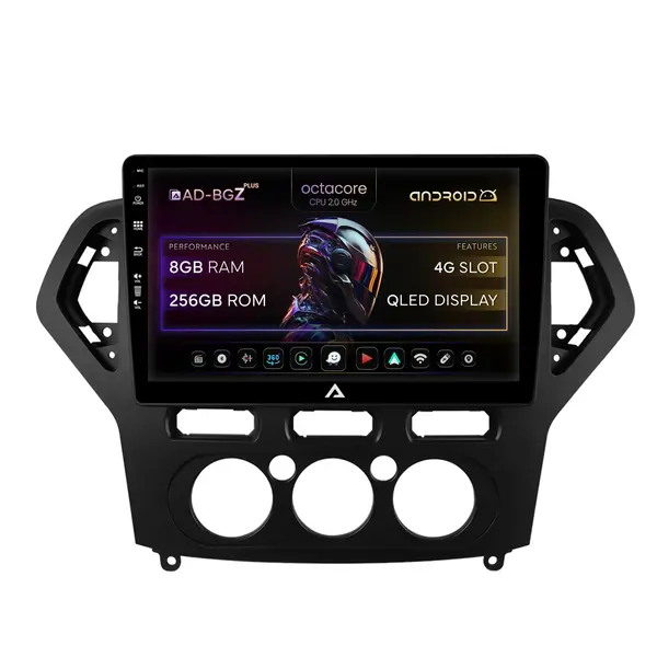 Navigatie Ford Mondeo (2007-2010) Clima Manuala, Android, X-Octacore 8GB RAM + 256GB ROM, 10.36 Inch - AD-BGX10008+AD-BGRKIT126