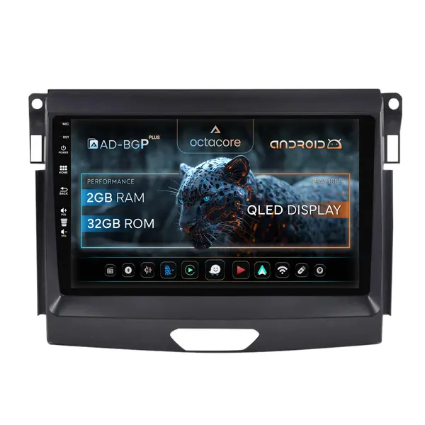 Navigatie Ford Ranger (2015-2020), Android, P-Octacore 2GB RAM + 32GB ROM, 9 Inch - AD-BGP9002+AD-BGRKIT120