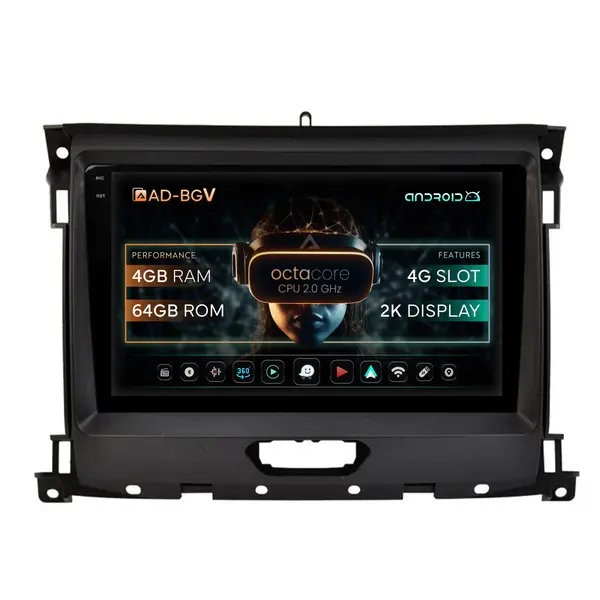 Navigatie Ford Ranger (2015-2022), Android, V-Octacore 4GB RAM + 64GB ROM, 9.5 Inch - AD-BGV9004+AD-BGRKIT120V2