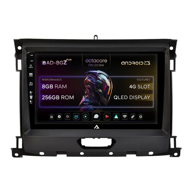 Navigatie Ford Ranger (2015-2022), Android, Z-Octacore 8GB RAM + 256GB ROM, 9 Inch - AD-BGZ9008+AD-BGRKIT120V2