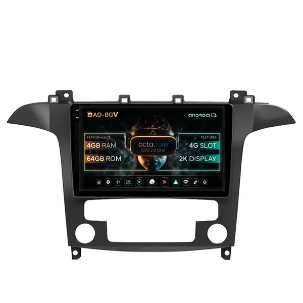 Navigatie Ford S-Max Galaxy (2006-2015), Android, V-Octacore 4GB RAM + 64GB ROM, 9.5 Inch - AD-BGV9004+AD-BGRKIT125