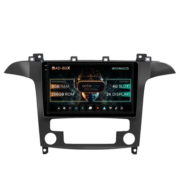 Navigatie Ford S-Max Galaxy (2006-2015), Android, X-Octacore 8GB RAM + 256GB ROM, 9.5 Inch - AD-BGX9008+AD-BGRKIT125