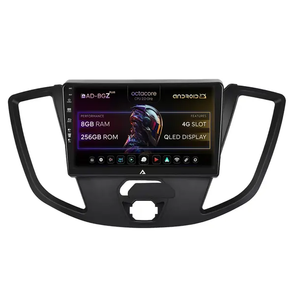 Navigatie Ford Transit (2014-2020), Android, Z-Octacore 8GB RAM + 256GB ROM, 9 Inch - AD-BGZ9008+AD-BGRKIT123V2
