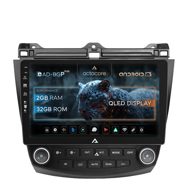 Navigatie Honda Accord 7 (2005-2008), Android, P-Octacore 2GB RAM + 32GB ROM, 10.1 Inch - AD-BGP10002+AD-BGRKIT012