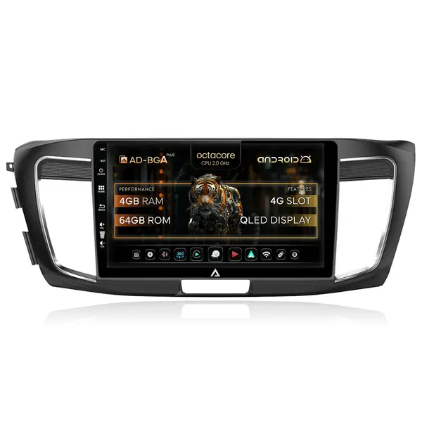 Navigatie Honda ACCORD 9 (2013-2017), Android, A-Octacore 4GB RAM + 64GB ROM, 10.1 Inch - AD-BGA10004+AD-BGRKIT002