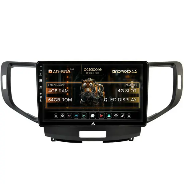 Navigatie Honda Accord VIII (2008-2012), Android, A-Octacore 4GB RAM + 64GB ROM, 10.1 Inch - AD-BGA10004+AD-BGRKIT005V2