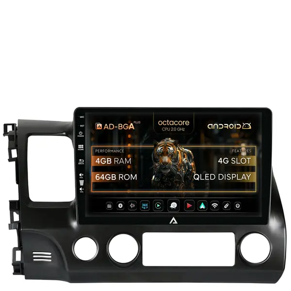 Navigatie Honda Civic (2005-2012), Android, A-Octacore 4GB RAM + 64GB ROM, 10.1 Inch - AD-BGA10004+AD-BGRKIT008