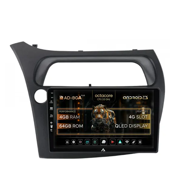 Navigatie Honda Civic Hatchback (2006-2011), Android, A-Octacore 4GB RAM + 64GB ROM, 9 Inch - AD-BGA9004+AD-BGRKIT020