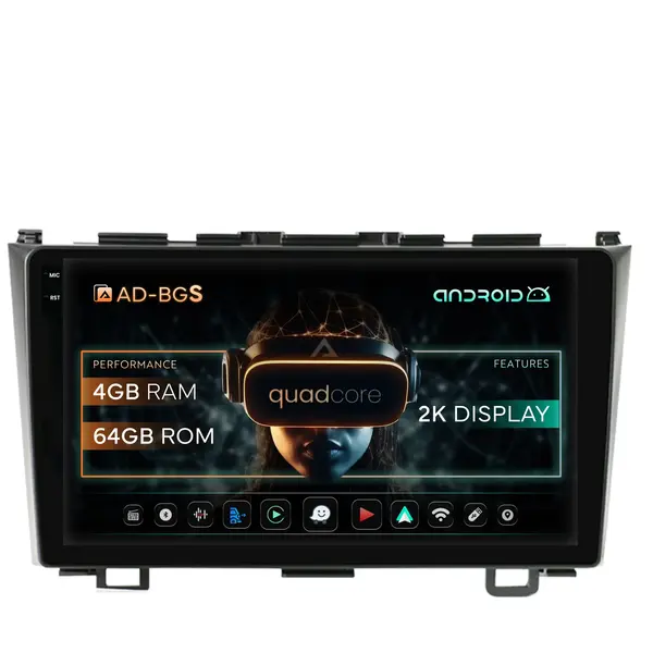Navigatie Honda CRV (2006-2012), Android, V-Octacore 4GB RAM + 64GB ROM, 9.5 Inch - AD-BGV9004+AD-BGRKIT006