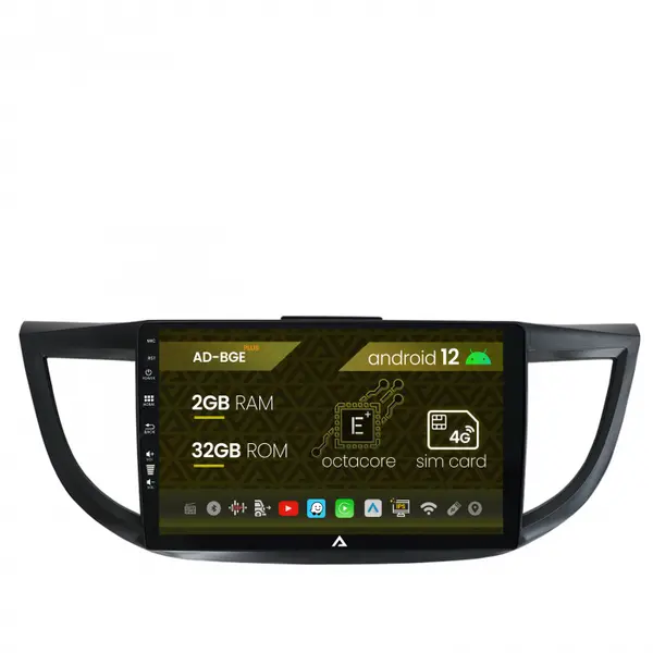 Navigatie Honda CRV (2011-2016), Android 12, E-Octacore 2GB RAM + 32GB ROM, 9 Inch - AD-BGE10002+AD-BGRKIT003