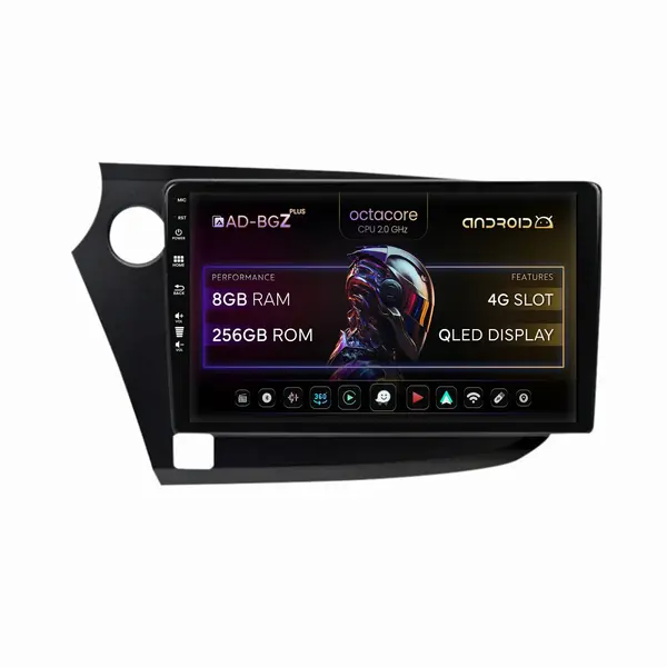 Navigatie Honda Insight (2009-2014), Android, Z-Octacore 8GB RAM + 256GB ROM, 9 Inch - AD-BGZ9008+AD-BGRKIT009
