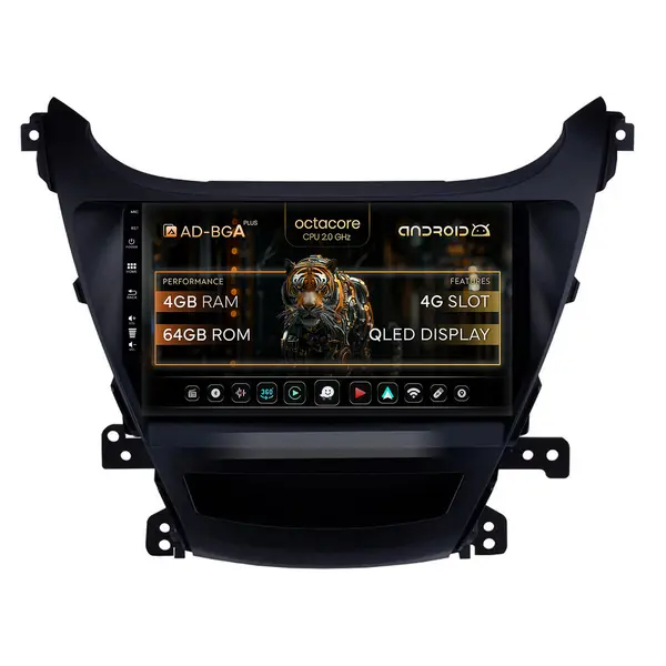 Navigatie Hyundai Elantra (2012-2014), Android, A-Octacore 4GB RAM + 64GB ROM, 9Inch - AD-BGA9004+AD-BGRKIT177