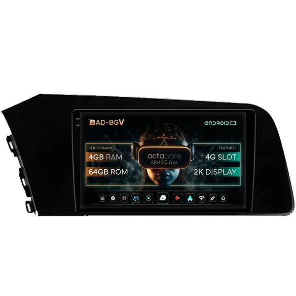 Navigatie Hyundai Elantra (2020-Prezent), Android, V-Octacore 4GB RAM + 64GB ROM, 9Inch - AD-BGV9004+AD-BGRKIT227