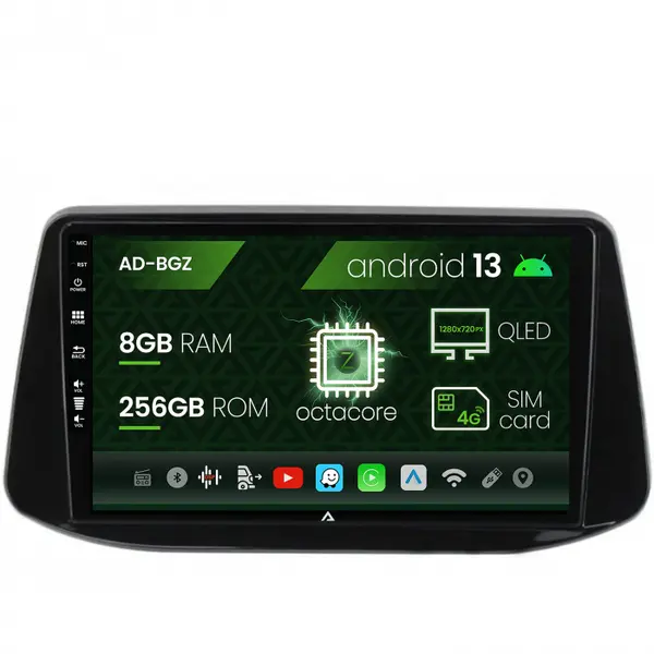 Navigatie Hyundai I30 (2017-Prezent), Android 13, Z-Octacore 8GB RAM + 256GB ROM, 9 Inch - AD-BGZ9008+AD-BGRKIT225