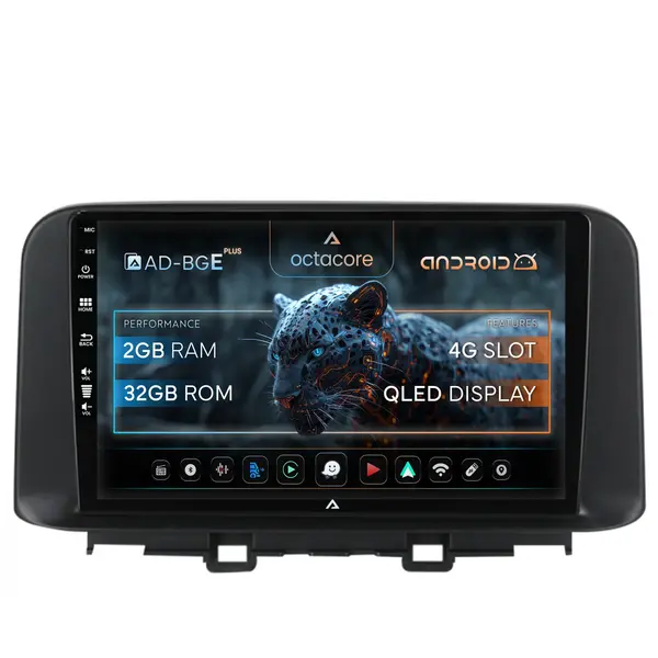 Navigatie Hyundai Kona (2018+), Android, E-Octacore 2GB RAM + 32GB ROM, 10.1 Inch - AD-BGE10002+AD-BGRKIT183V2