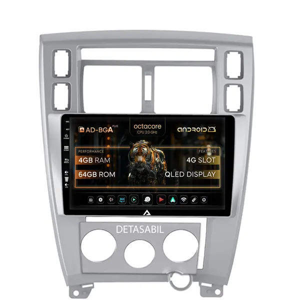 Navigatie Hyundai Tucson (2004-2009), Android, A-Octacore 4GB RAM + 64GB ROM, 10.1 Inch - AD-BGA10004+AD-BGRKIT200