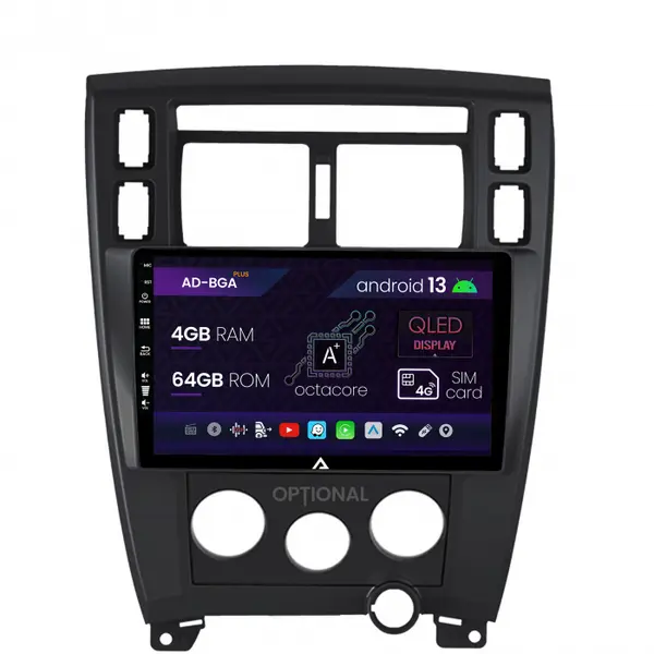 Navigatie Hyundai Tucson (2006-2013), Android 13, A-Octacore 4GB RAM + 64GB ROM, 10.1 Inch - AD-BGA10004+AD-BGRKIT200B