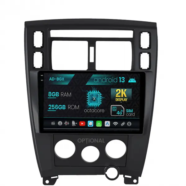 Navigatie Hyundai Tucson (2006-2013), Android 13, X-Octacore 8GB RAM + 256GB ROM, 10.36 Inch - AD-BGX10008+AD-BGRKIT200B