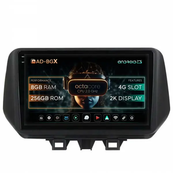 Navigatie Hyundai Tucson (2018-2020), Android, X-Octacore 8GB RAM + 256GB ROM, 9.5 Inch - AD-BGX9008+AD-BGRKIT204