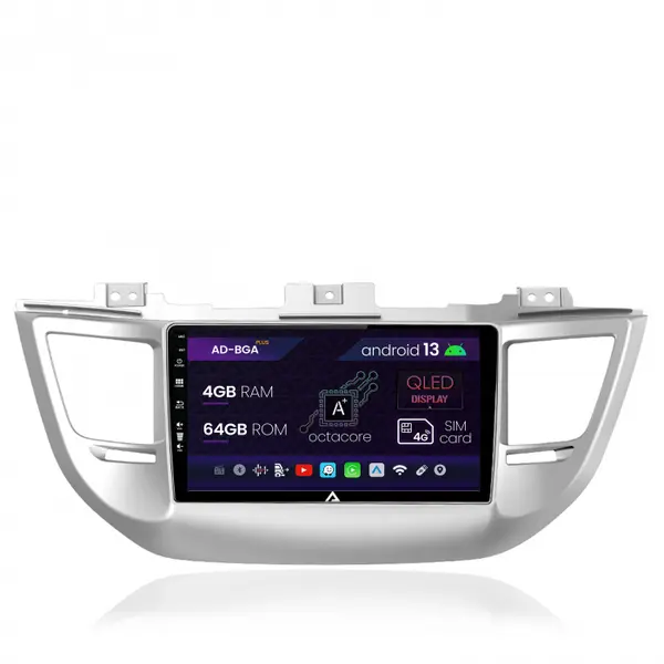 Navigatie Hyundai Tucson 3 (2015-2018), Android 13, A-Octacore 4GB RAM + 64GB ROM, 9 Inch - AD-BGA9004+AD-BGRKIT176
