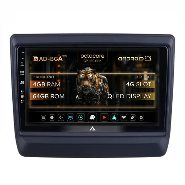 Navigatie Isuzu D-MAX (2020+), Android, A-Octacore 4GB RAM + 64GB ROM, 9 Inch - AD-BGA9004+AD-BGRKIT316