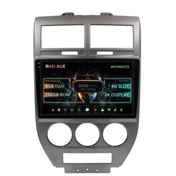 Navigatie Jeep Compass Patriot (2006-2010), Android, X-Octacore 8GB RAM + 256GB ROM, 10.36 Inch - AD-BGX10008+AD-BGRKIT295