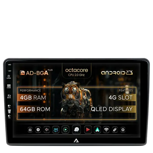 Navigatie Jeep Dodge Chrysler Universal, Android, A-Octacore 4GB RAM + 64GB ROM, 10.1 Inch - AD-BGA10004+AD-BGRKIT291