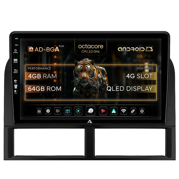Navigatie Jeep Grand Cherokee (1998-2004), Android, A-Octacore 4GB RAM + 64GB ROM, 9 Inch - AD-BGA9004+AD-BGRKIT296