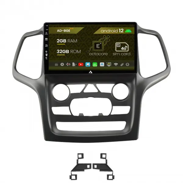 Navigatie Jeep Grand Cherokee (2014-2022), Android 12, E-Octacore 2GB RAM + 32GB ROM, 9 Inch - AD-BGE9002+AD-BGRKIT272
