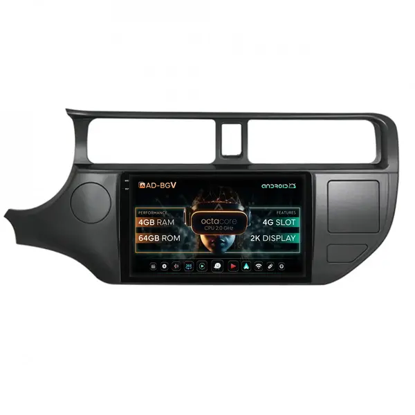 Navigatie Kia Rio (2011-2014), Android, V-Octacore 4GB RAM + 64GB ROM, 9.5 Inch - AD-BGV9004+AD-BGRKIT226